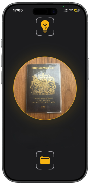 Twigged Snap camera screen ready to photograph an item